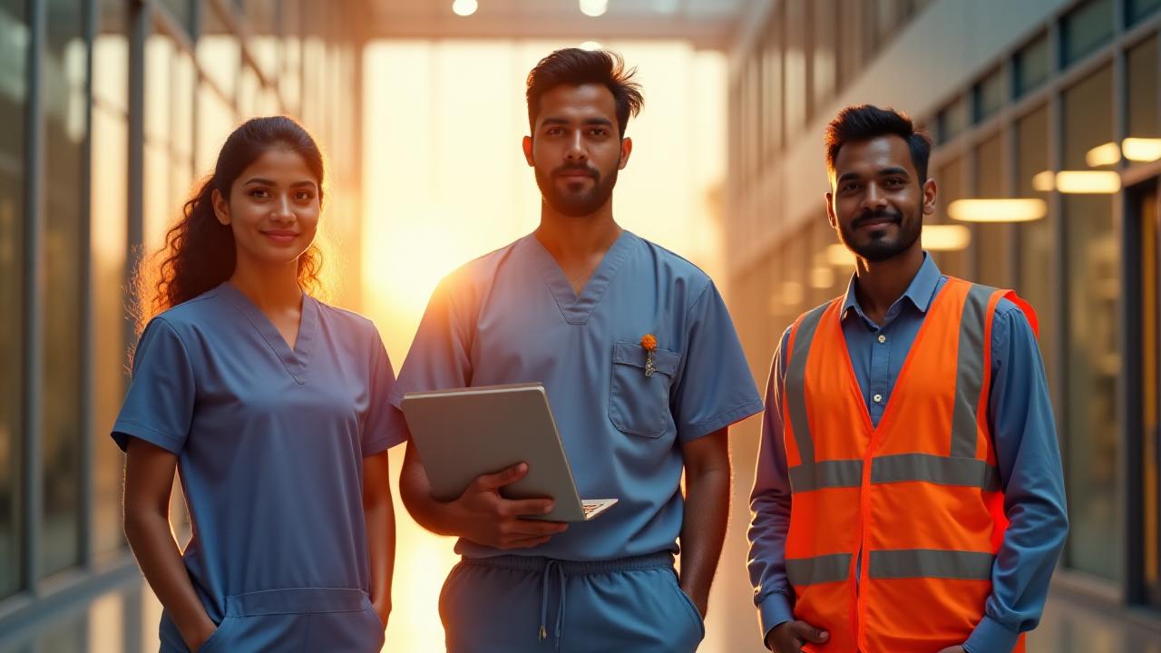 Diverse professionals in Delhi